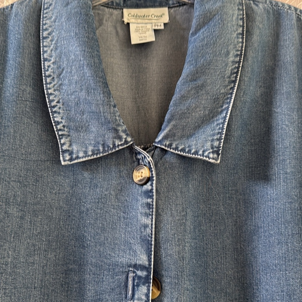 Coldwater Creek Indigo Tencel Shirt - Picture 4 of 4